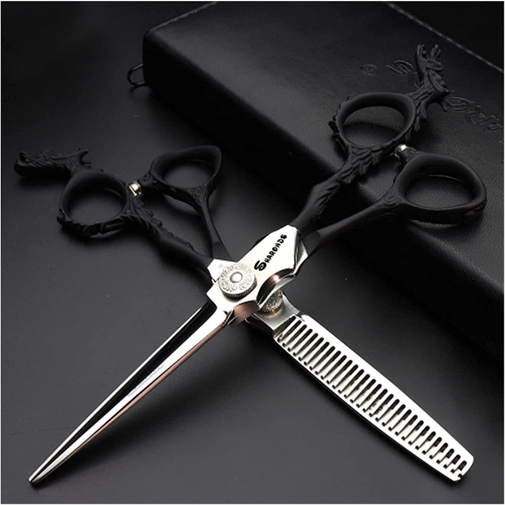 Hair cutting shears Hairdressing Scissors Set, 6 Inches, Stainless Steel, Non-slip, Wear-resistant, Barber Scissors, Multi-purpose Scissors For Senior Hairdressing Salon BY KKZY