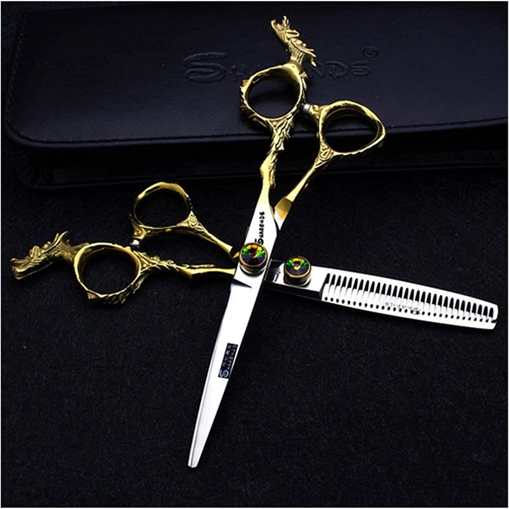Hair cutting shears Hairdressing Scissors Set, 6 Inches, Stainless Steel, Non-slip, Wear-resistant, Barber Scissors, Multi-purpose Scissors For Senior Hairdressing Salon BY KKZY
