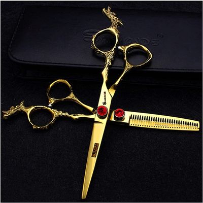 Hair cutting shears Hairdressing Scissors Set, 6 Inches, Stainless Steel, Non-slip, Wear-resistant, Barber Scissors, Multi-purpose Scissors For Senior Hairdressing Salon BY KKZY