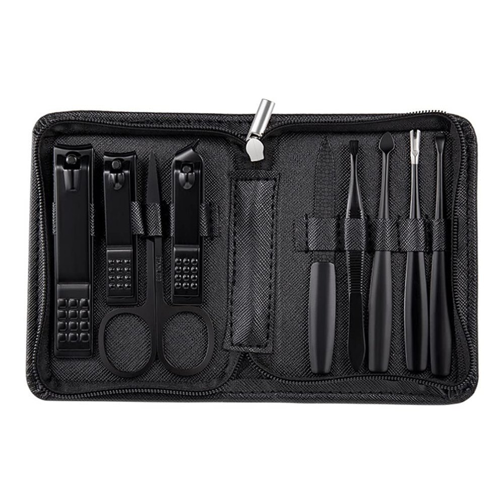 Beaupretty 1set Manicure Beauty Kit Tools for Eyebrows Nails and Ear Hair Ergonomic Design Travel Case Included Resistant