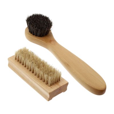 2pcs Double Sided Hand Washing Brush Pedicure Dust Brush Toe Nail Brush Oil for Face Finger Washing Brush Manicure Brush Facial Manicure Tools Natural Bristle