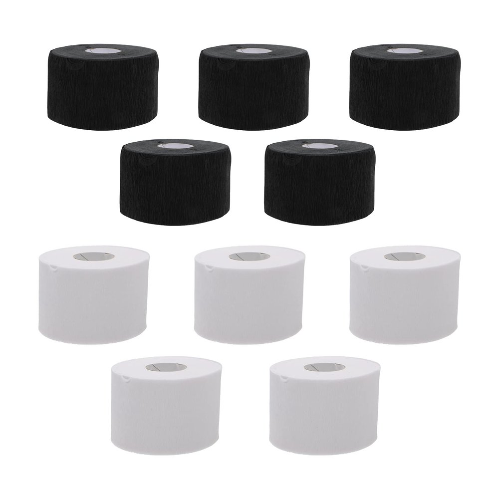 10 Rolls Disposable Scarf Paper Neck Paper Neck Strip Barber Neck Protection Stretchy Neck Bands Barber Paper Neck Protection Paper Collar Paper for Hair Cutting Salon Supplies
