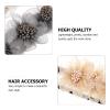 6pcs Hair Dryer Flower Hair Bun Maker Hair Accessory Flower Headdress Hairstyle Bun Maker Donut Ponytail Stick Girls Headdress Floral Hair Bun Maker Hair Bun Ribbon Women Headdress view 3