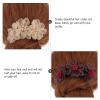 6pcs Hair Dryer Flower Hair Bun Maker Hair Accessory Flower Headdress Hairstyle Bun Maker Donut Ponytail Stick Girls Headdress Floral Hair Bun Maker Hair Bun Ribbon Women Headdress view 4