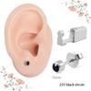 2Pcs Disposable Sterile Unit Ear Nose Stud Piercing Gun Piercer Tool Machine (4mm 225 Black Zircon) view 2