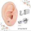2Pcs Disposable Sterile Unit Ear Nose Stud Piercing Gun Piercer Tool Machine (4mm 227 Star Clear CZ) view 2