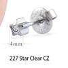 2Pcs Disposable Sterile Unit Ear Nose Stud Piercing Gun Piercer Tool Machine (4mm 227 Star Clear CZ) view 3