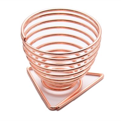 GUIPAIHAI 1pc Sponge Egg Display Stand Cosmetic Puff Holder Rack Metallic Makeup Puff Dryer Powder Puff Storage Shelf (Color : Rose Gold)