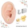 2Pcs Disposable Sterile Unit Ear Nose Stud Piercing Gun Piercer Tool Machine (4mm 242 Gold Star Clear CZ) view 2