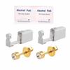2Pcs Disposable Sterile Unit Ear Nose Stud Piercing Gun Piercer Tool Machine (4mm 231 Gold Plated Clear CZ) view 1