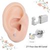 2Pcs Disposable Sterile Unit Ear Nose Stud Piercing Gun Piercer Tool Machine (4mm 271 Four-Claw AB Crystal) view 2