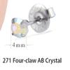 2Pcs Disposable Sterile Unit Ear Nose Stud Piercing Gun Piercer Tool Machine (4mm 271 Four-Claw AB Crystal) view 3