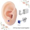 2Pcs Disposable Sterile Unit Ear Nose Stud Piercing Gun Piercer Tool Machine (4mm 274 Four-claw Created Sapphire) view 2
