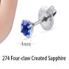 2Pcs Disposable Sterile Unit Ear Nose Stud Piercing Gun Piercer Tool Machine (4mm 274 Four-claw Created Sapphire) view 3