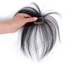 Thin 3D Air Bangs Clip in Bangs Human Hair Straight Neat Bangs Clip in Hair Extensions Remy Hair Hand-made Bangs Fringe One Piece Hairpieces Fake Bangs(Natural Black) view 2