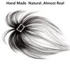 Thin 3D Air Bangs Clip in Bangs Human Hair Straight Neat Bangs Clip in Hair Extensions Remy Hair Hand-made Bangs Fringe One Piece Hairpieces Fake Bangs(Natural Black) view 3