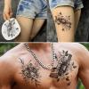 16 Sheets tattoo kit, Large Temporary Tattoos for women and men,Sexy 3D Realistic Flower Stickers Waterproof Mermaid Whale Fox Tiger Cupid Arrow tattoofake tattoo women | roarhowl view 3