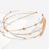 Hair Band Metal Wavy Brain Gold Female Detail Simple Moon Star Pearl Headband Out Of The Stylus Headband-Moon view 2