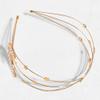 Hair Band Metal Wavy Brain Gold Female Detail Simple Moon Star Pearl Headband Out Of The Stylus Headband-Moon view 3