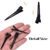 100pcs Black Single Prong Curl Clips Metal Alligator Hair Pins Styling Clips for Women Men Hair Extensions Salon Haircut, 4.5 cm x 0.8 cm view 3