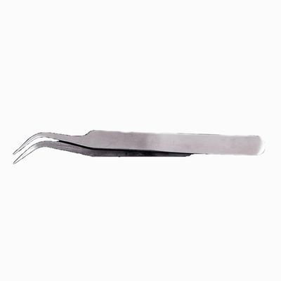 Eyelash Extension Tweezers ESD-15 Stainless Steel Tweezers, Used for Eyelash Extension, Manual Calibration Elbow Tweezers (Silver) 1pcs