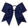 16PCS 8" Large Cheer Hair Bows Ponytail Holder Elastic Band Handmade for Cheerleading Teen Girls College Sports (16 Pcs) (Navy) view 3