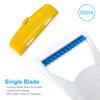 50Pcs Portable Disposable Razors, Skin Blade Razors, Individually Packaged Dry/Wet with Protection Cap, Stainless Steel Single Blade Hair Removal Prep Blade Razors for Women Men for Home&Summer Travel view 3