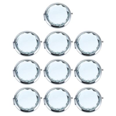 Beaupretty 10pcs Folding Vanity Mirror Pocket Mirror for Women Hand Mirror Mini Cosmetic Mirror Mini Makeup Mirrors Vanity Compact Mirror Metallic Glass White Travel Folding Mirror Handheld