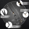 CIICII Hair Cutting Scissors, 6.5 Inch Professional Hair Scissors Set (Hair Cutting Shears Beard Trimming Haircutting Haircut Kit) Right Left Handed Barber Shears for Home Salon DIY Hairdressing view 2
