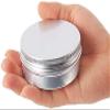 10 PCS 1.7oz/3.4oz Aluminum Tin Jars,Mini Screw Top Metal Cans Round Cosmetic Sample Jar with Lids Cosmetic Containers for Lip Balm,Cosmetic,Candy,Jewelry,Tea,DIY Crafts (100/3.4oz) view 2