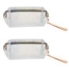 Cabilock 2pcs Transparent Glitter Cosmetic Bag Portable Travel Toiletry Storage for Makeup Essentials Design Silver for Travel and Business Trips view 1