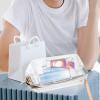 Cabilock 2pcs Transparent Glitter Cosmetic Bag Portable Travel Toiletry Storage for Makeup Essentials Design Silver for Travel and Business Trips view 2