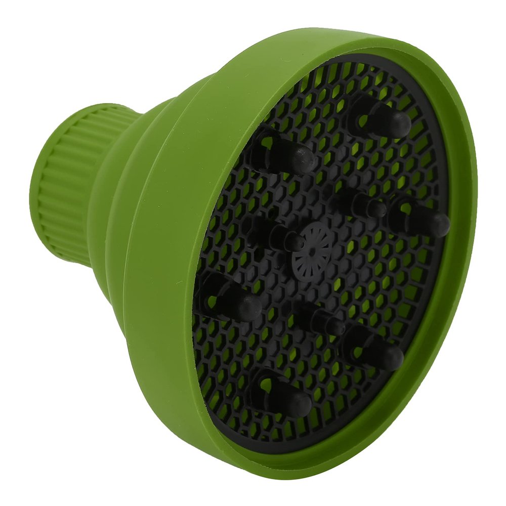 Hair Dryer Diffuser, Universal Hair Dryer Diffuser, Professional Blow Dryer Diffuser, Portable Travel Folding Hair Blow Dryer Diffuser Attachment for Thick Hair(Green)