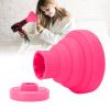 Betued Universal Hair Dryer Diffuser, Portable Travel Folding Pink Silicone Diffuser for Thick Curly Hair view 2