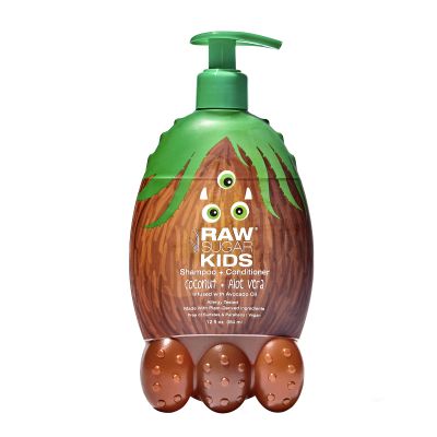 RAW SUGAR Kids' 2-in-1 Shampoo + Conditioner - Coconut + Aloe Vera - 12 oz
