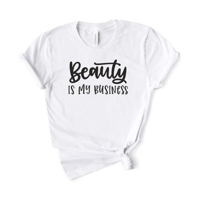 Beauty School Shirt, Cosmetologist Tee, Makeup Gift, Skincare Esthetician, Bella Canvas Soft-Feel Unisex Tee White