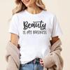 Beauty School Shirt, Cosmetologist Tee, Makeup Gift, Skincare Esthetician, Bella Canvas Soft-Feel Unisex Tee White view 2