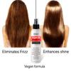 Thermal Hair Protector Spray - Enhances Shine, Eliminates Frizz, Detangles, Prevents Split Ends, Replenishes Nutrients, Heat Activated for Styling view 2