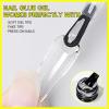 Makartt Gel Nail Glue: 3 in 1 Nail Glue for Acrylic Nails Extension Super Strong Adhesive Bond Long Lasting Brush on Glues for Tips, Base Coat & Slip Solution, & Stick Rhinestone, Curing Needed, 15ml view 2