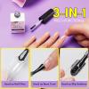 Makartt Gel Nail Glue: 3 in 1 Nail Glue for Acrylic Nails Extension Super Strong Adhesive Bond Long Lasting Brush on Glues for Tips, Base Coat & Slip Solution, & Stick Rhinestone, Curing Needed, 15ml view 4