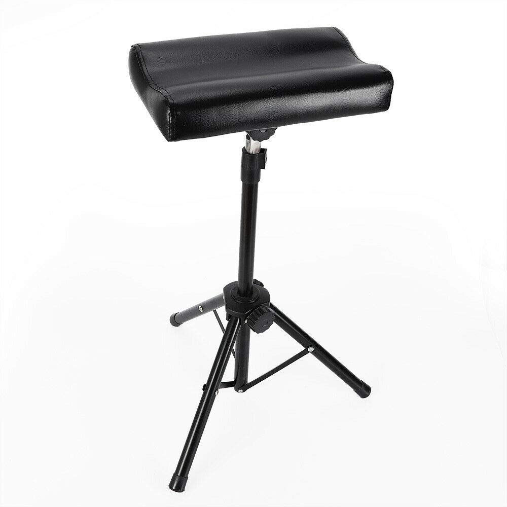Tattoo Tripod Stand, Heavy Duty Tattoo Armrest Tripod Stand Foldable Leather Sponge Pad Tattoo Arm Leg Rest Cushion Stand Holder with 75-100cm Adjustable Height for Beauty Salon Tattoo Studio