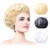 3 Pack Extra Large Double Layer Adjustable Shower Caps for Women, Waterproof Exterior & EVA Lining, Oversized Design for All Hair Lengths view 1
