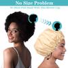 3 Pack Extra Large Double Layer Adjustable Shower Caps for Women, Waterproof Exterior & EVA Lining, Oversized Design for All Hair Lengths view 2