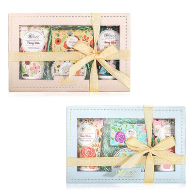 BODY & EARTH # LOVE Body Skin Care Gift Set for Women - Peony & Rose Scented Set
