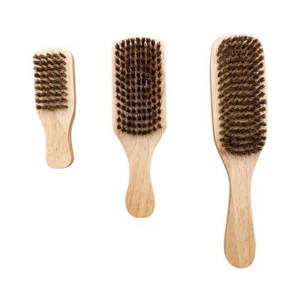 Beaupretty 3pcs Beard Grooming Brush Dual-sided Handle Facial Care Brushes for Men Natural Boar Bristles for Beard Cleaning and Detangling Included