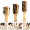 Beaupretty 3pcs Beard Grooming Brush Dual-sided Handle Facial Care Brushes for Men Natural Boar Bristles for Beard Cleaning and Detangling Included view 4