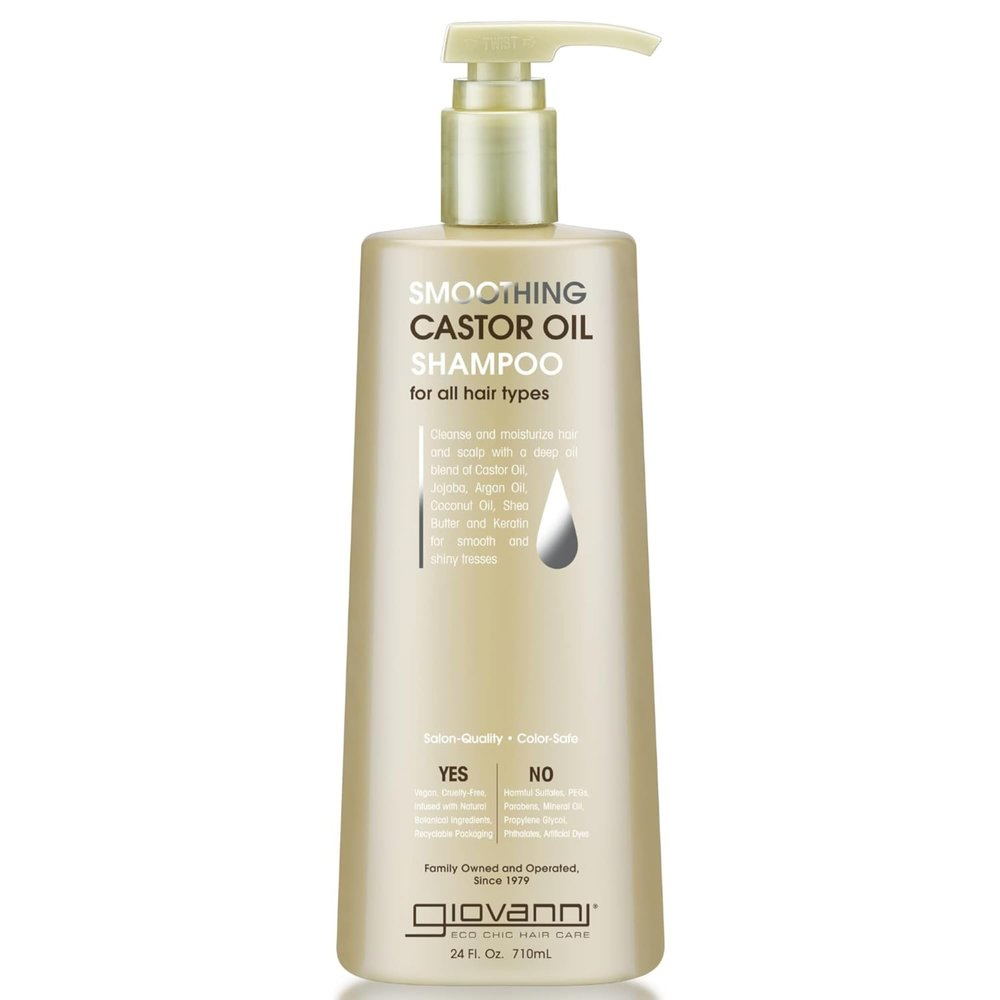 GIOVANNI Smoothing Castor Oil - for Moisture, Growth, Natural Moisturizing to Strengthen Damaged, Frizzy for Women & Men, Restore Smooth - 24 Fl Oz (Pack of 1)