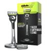 Gillette Labs Mens Razor with Exfoliating Bar, Shaving Kit for Men, Includes 1 Handle, 2 Razor Blade Refills, 1 Premium Magnetic Stand view 1