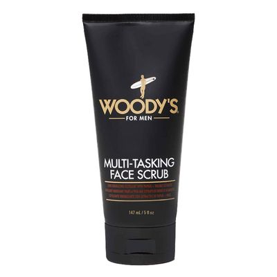 Woody's Multi-Tasking Face Scrub, Hydrating Cleanser and Exfoliant for Men, 5 Fl Oz