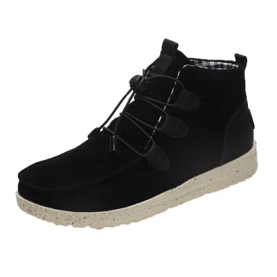 oiangi Women's Sport Shoes Lace-Up Wild Round Toe Retro Flock Solid Color Casual Sneakers Comfortable Casual Walking Shoes